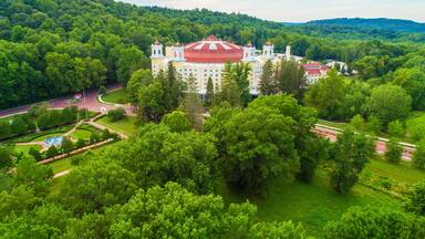 Aerial view of the Historic West Baden Springs Hotel French Lick Indiana
