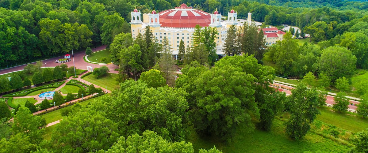 Aerial view of the Historic West Baden Springs Hotel French Lick Indiana