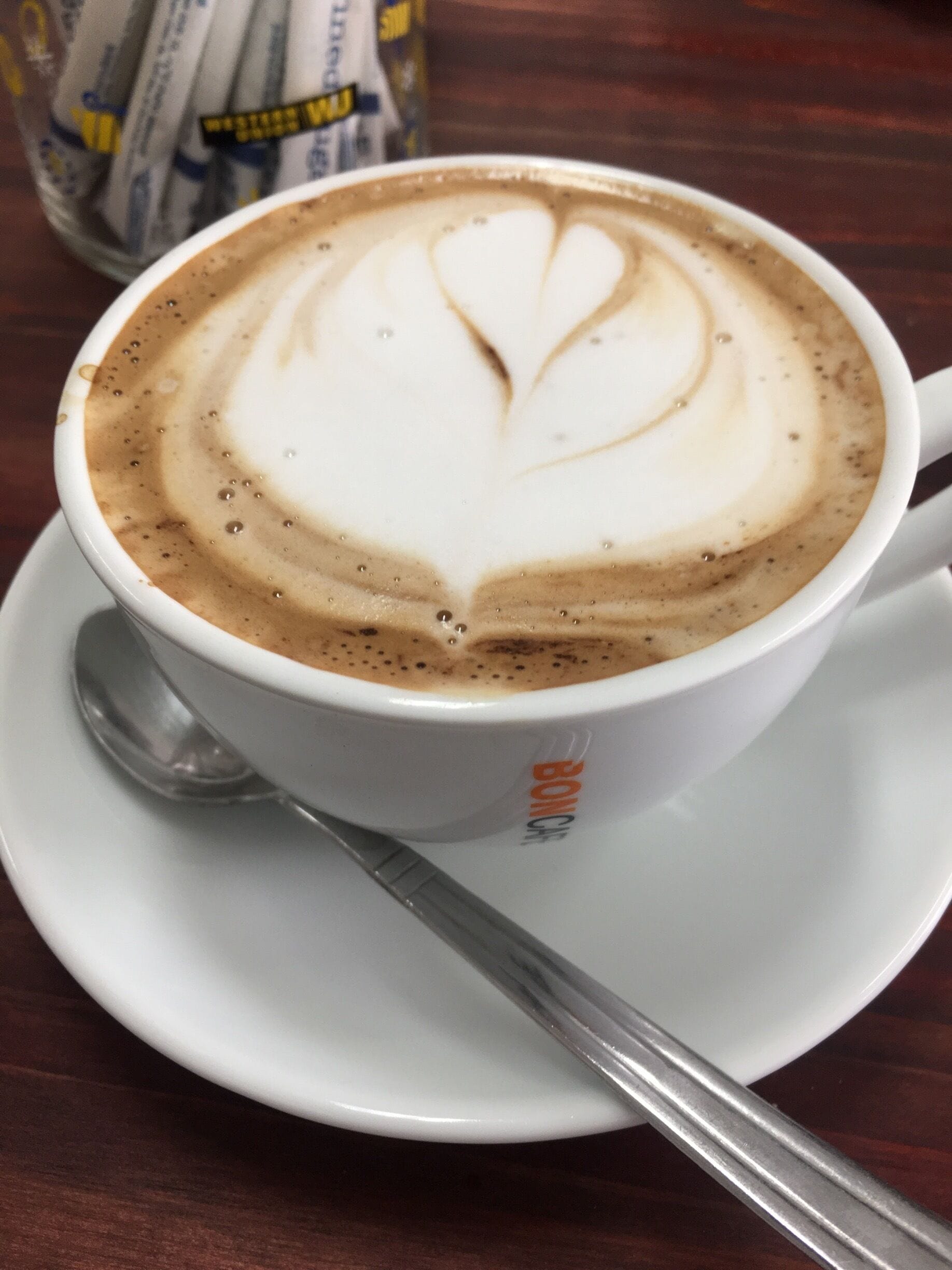 A nice Mocha Cappuccino at Bon Caffe at the Makro market Phetchabun City