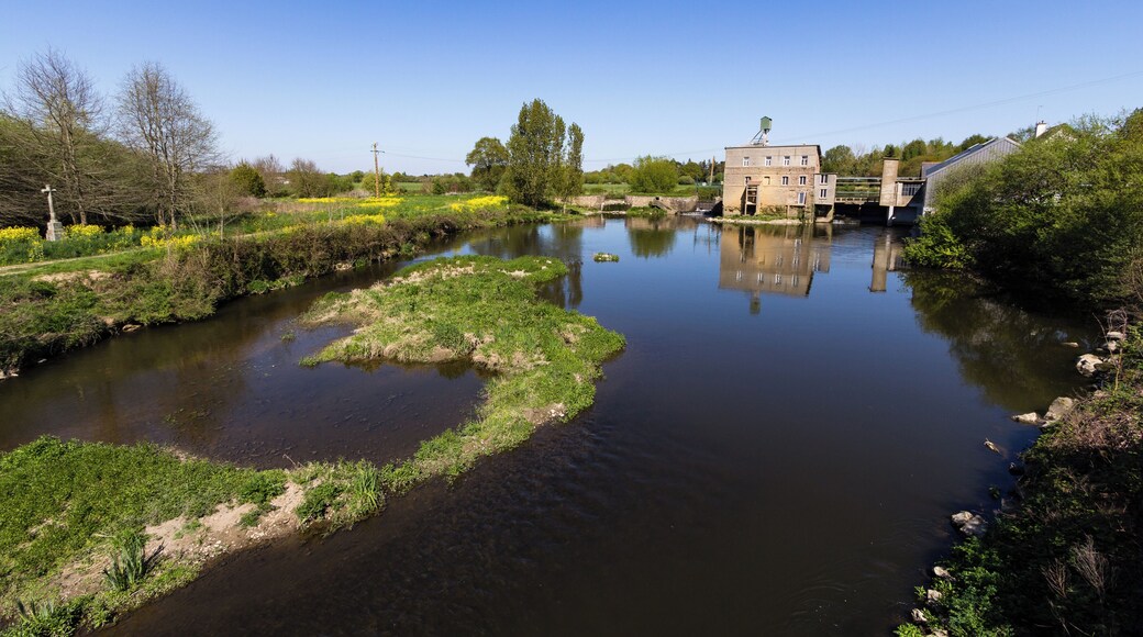 Français: Aval du moulin de Champcors sur la Vilaine à Bruz.