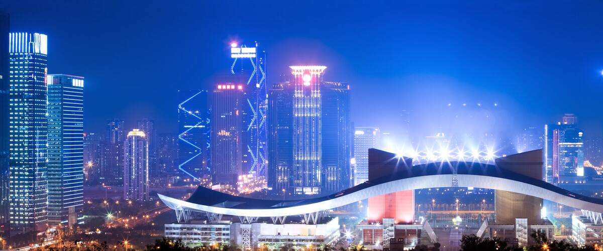 night scene of shenzhen city