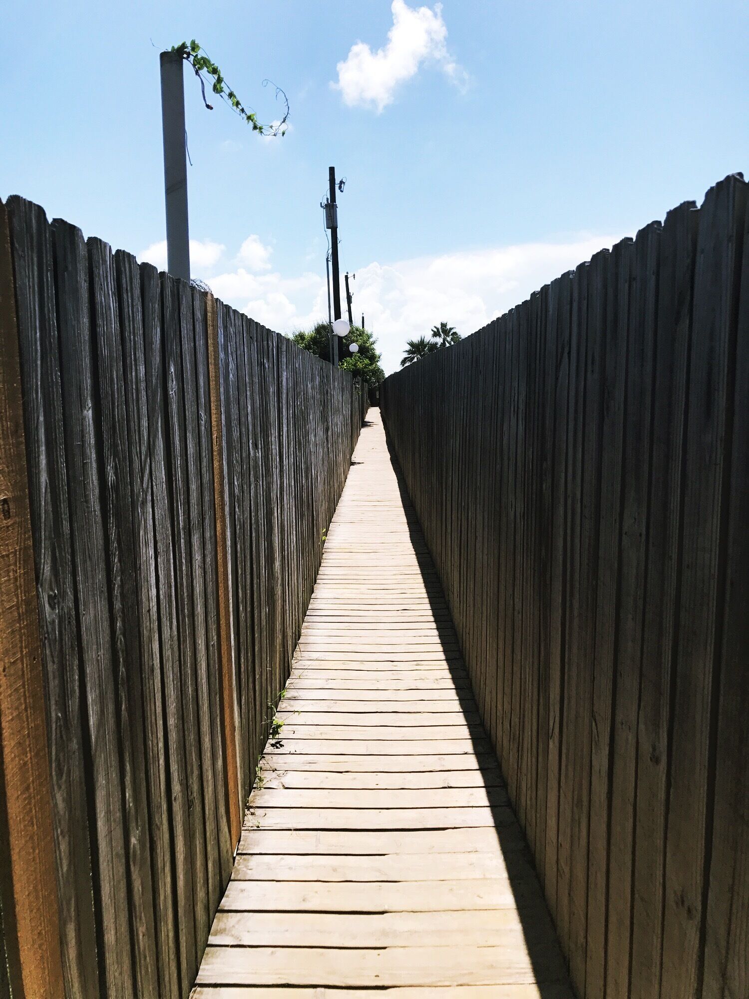At the end of this walkway is a beautiful beach :)