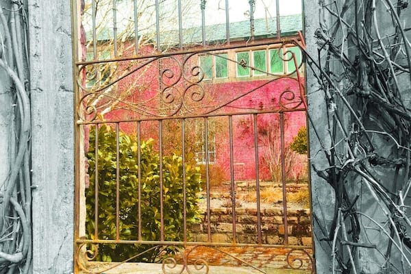 this wall is in worden park leyland, that has stunning gardens. cafe, mini railway ect, lovely day out with the dogs . i've tweeked with photoshop but the place is still stunning