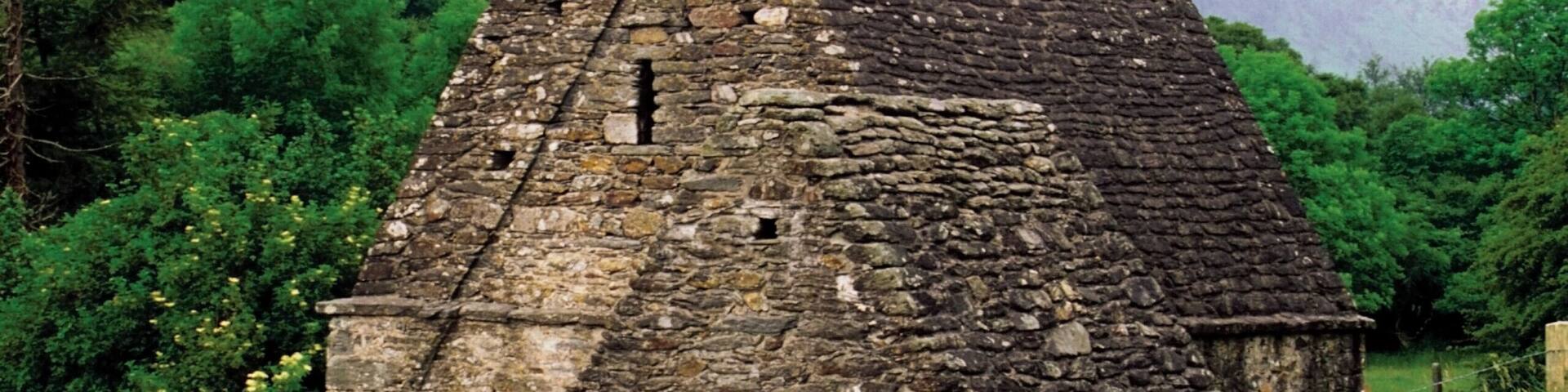 Church on a field, Glendalough, Ireland