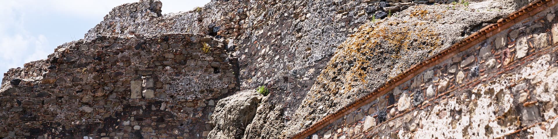 view of ancient castle in Calatabiano town