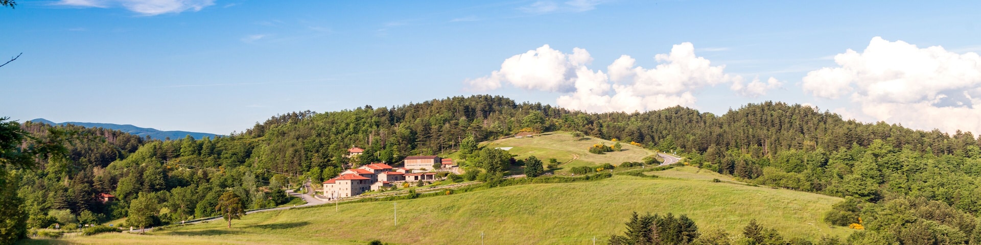 Beautiful spring colors of Bibbiena in Tuscany