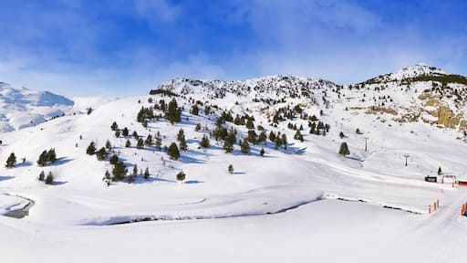 Cerler sky area in Pyrenees of Huesca Spain