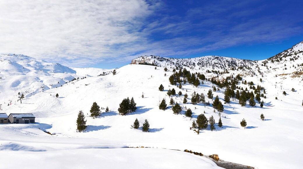Cerler sky area in Pyrenees of Huesca Spain