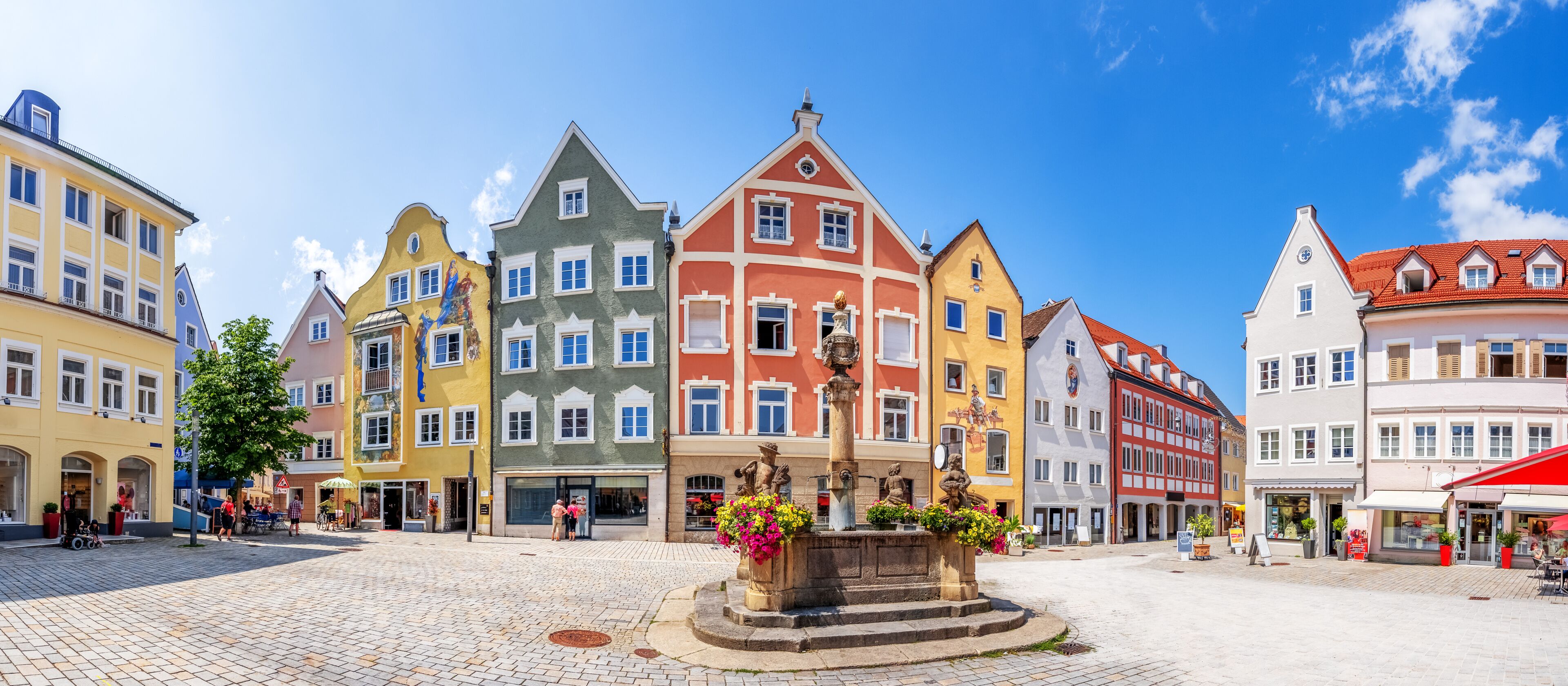 Marienplatz, Weilheim in Oberbayern, Bayern, Deutschland	