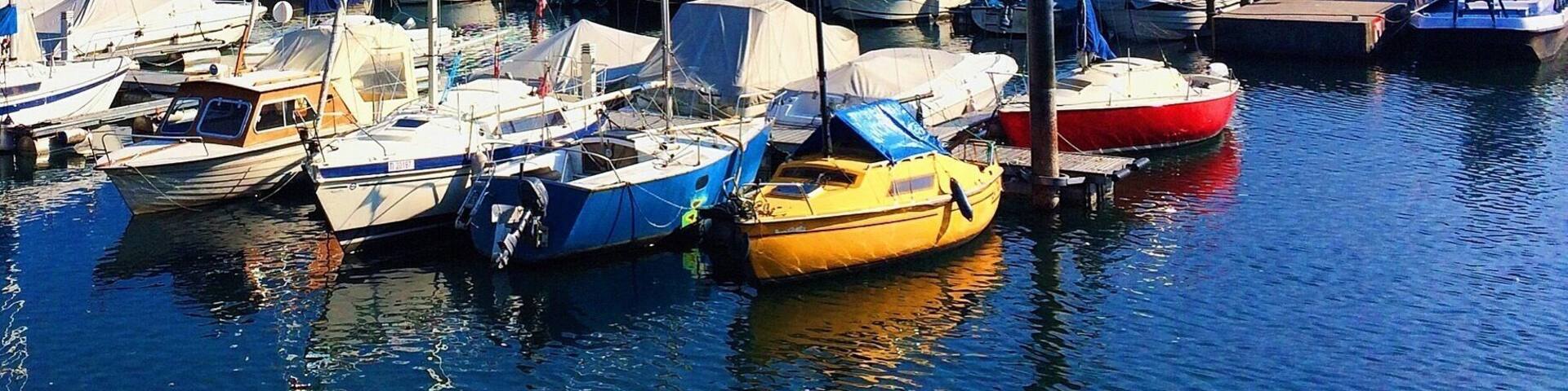 Boats on Lake Maggiore Switzerland