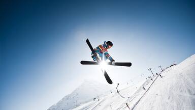 Galtur which includes snow skiing and snow as well as an individual male