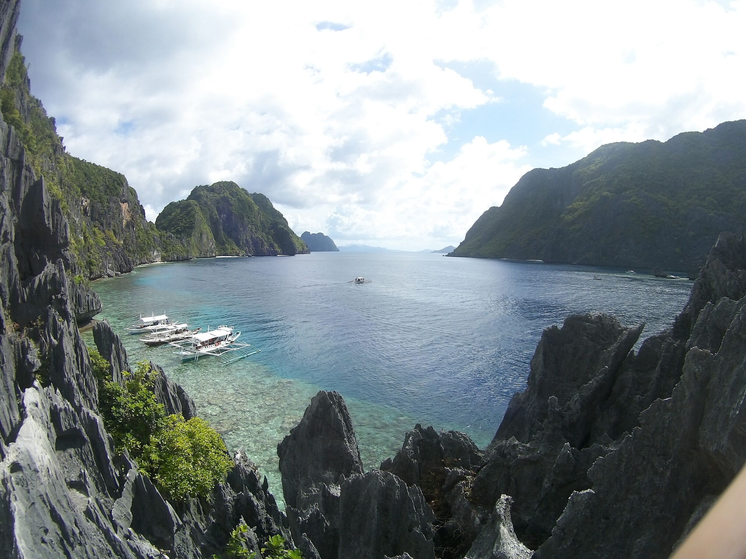 View atop the rocky cliffs.