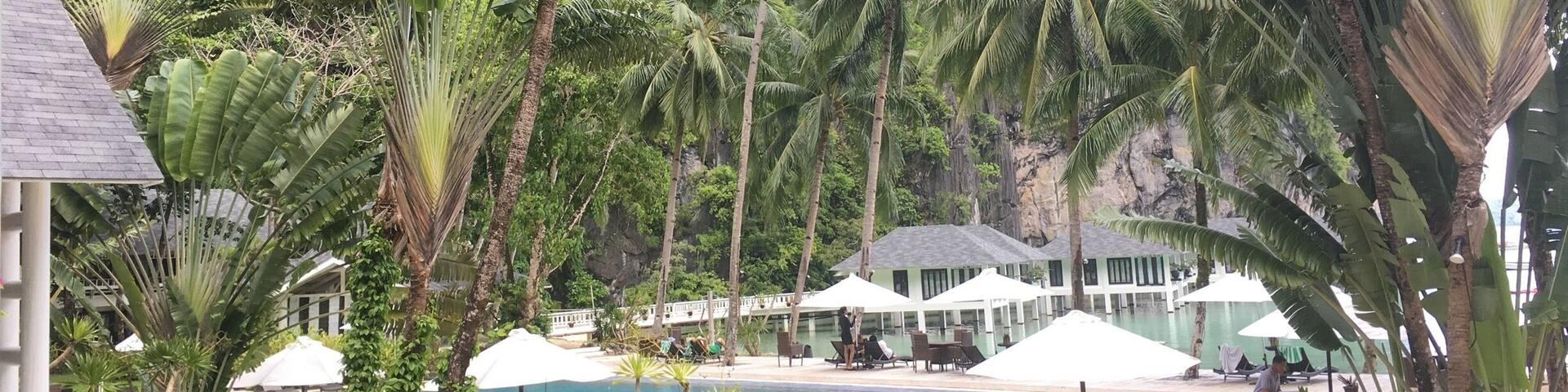 View while having a breakfast