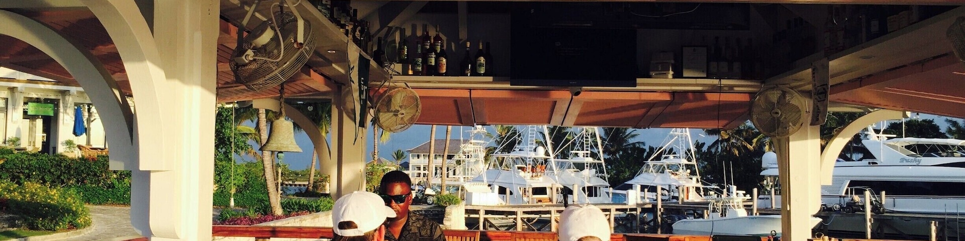 Chill hang at Baker's Bay marina bar.