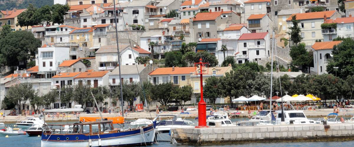 Croatia.Novi Vinodolski.Central beach.