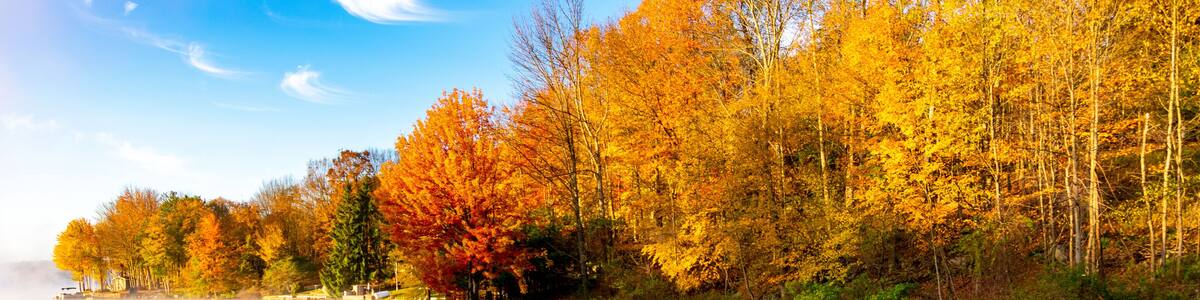 Autumn Sunrise in Lake Ariel Pennsylvania