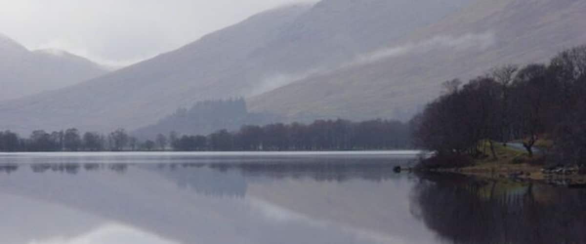 Loch Voil Showing the road on the shore at Aird Lotha.