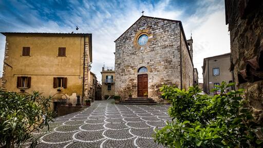 Bibbona in the Val di Cecina, Livorno, Tuscany, Italy - the parish church of Saint Ilario
