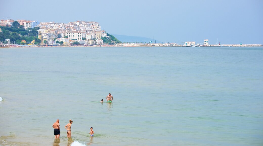Rodi Garganico featuring general coastal views as well as a small group of people