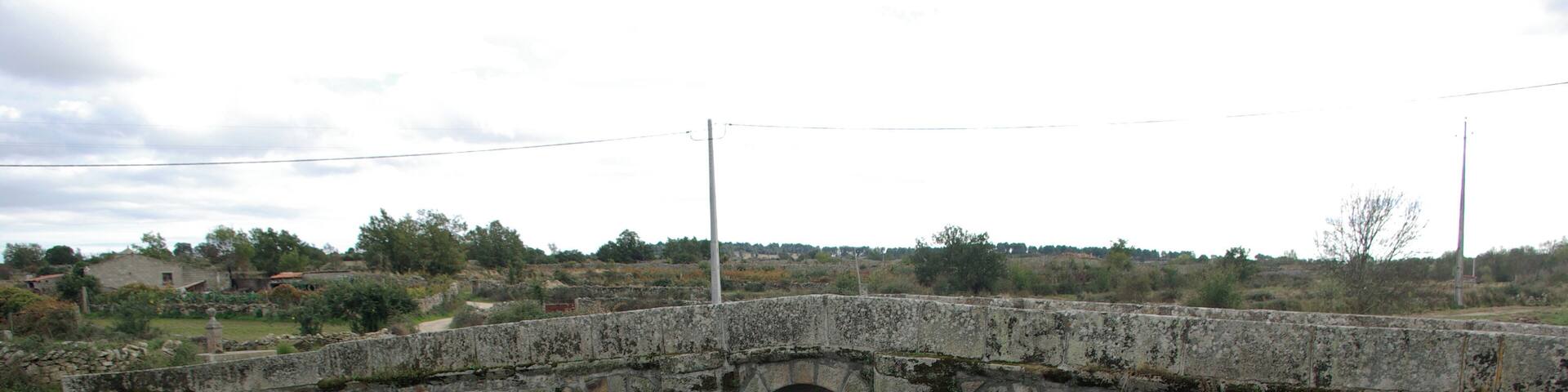 Roman bridge in Malpartida, near Almeida (Guarda, Portugal).
