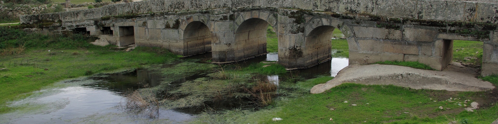 Roman bridge in Malpartida, near Almeida (Guarda, Portugal).