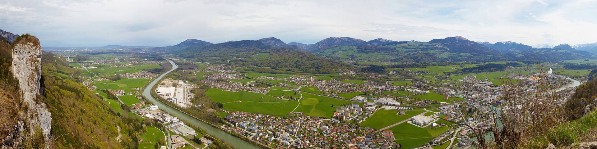 Hallein, Österreich, Blick vom kleinen Barmstein aus
