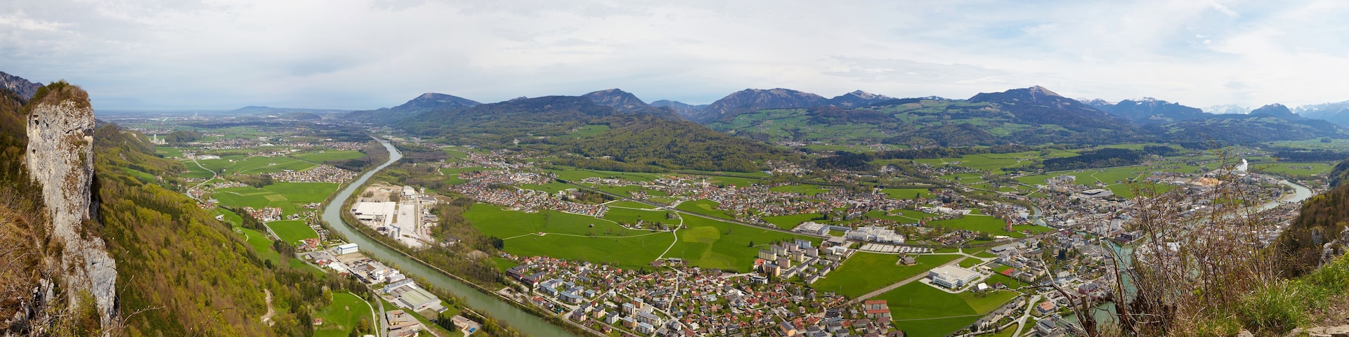 Hallein, Österreich, Blick vom kleinen Barmstein aus