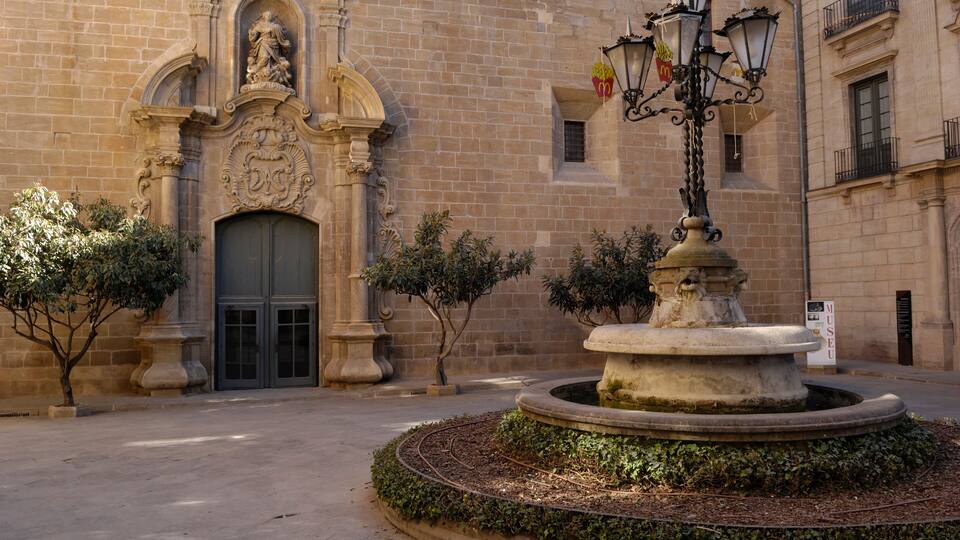 Episcopal palace and square , Solsana, Barcelona provinces, Spain