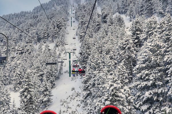 View from the ski lift at La Masella ski resort in the Spanish Pyrenees. This area has a number of ski resorts, and most are super family friendly and not as expensive as other parts of the world. La Masella and many of the other ski reports in the area offer additional activities other than skiing and snowboarding, such as snow tubeing, snowshoeing, adventure parks, ziplining, night skiing, sledding, cross-country skiing, guided winter hiking, and even winter Segway tours!
#InPyrenees #LaMasella #Cataluyna #Catalonia #Spain