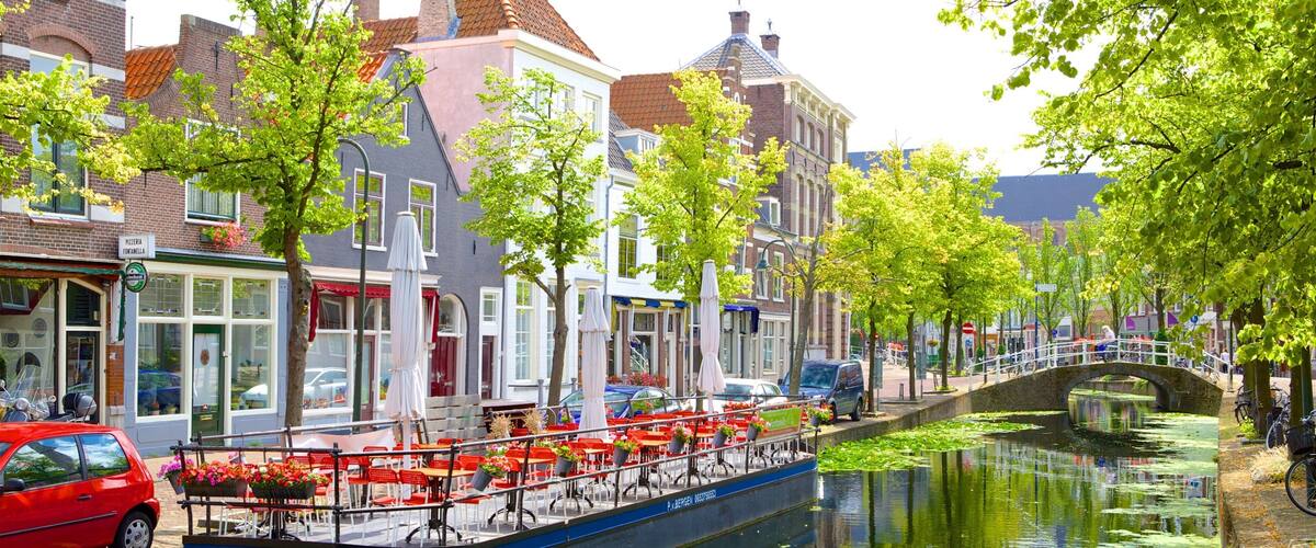 The Hague showing a river or creek