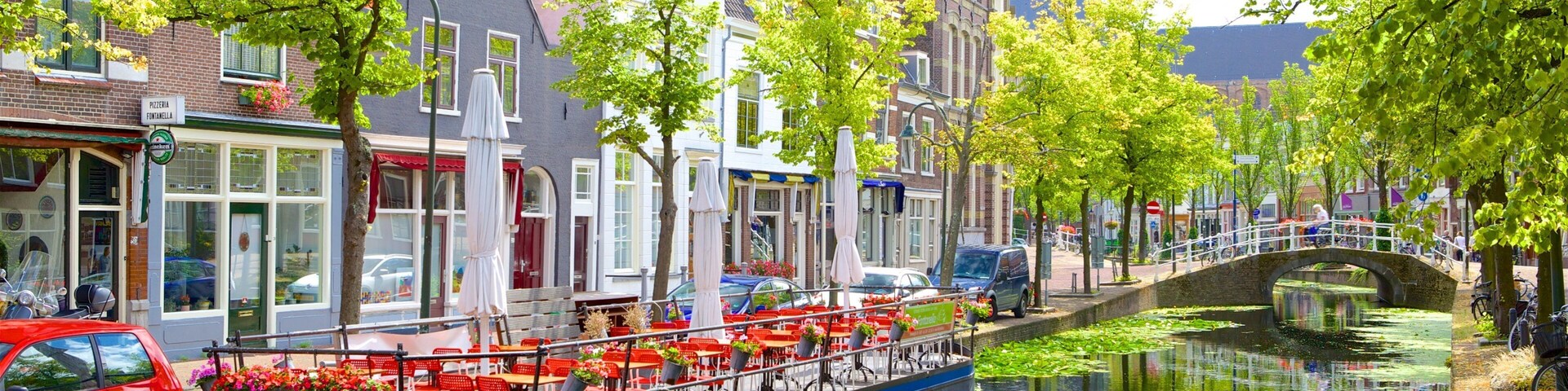 The Hague showing a river or creek