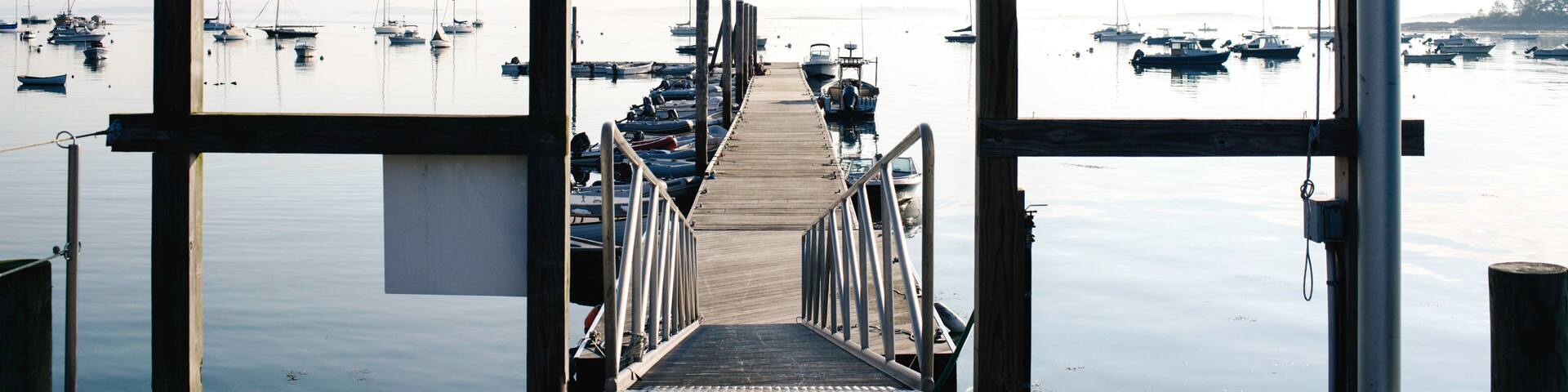 Early morning harbor in Maine