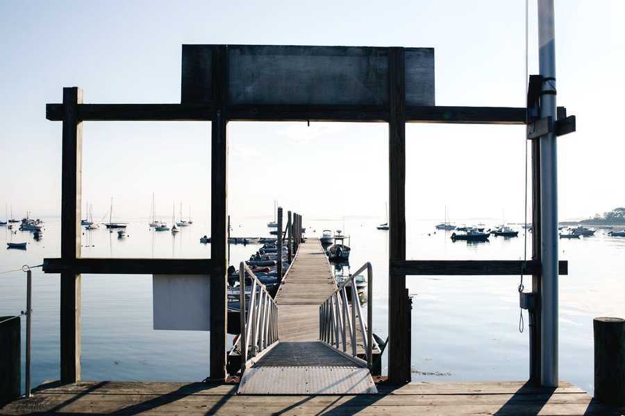 Early morning harbor in Maine