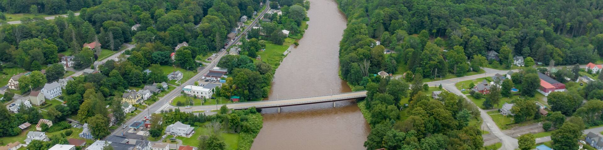 August 2023 aerial photo of Town of Hancock, Delaware County, NY.