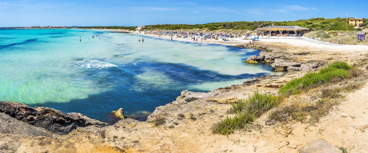 Playa Ses Covetes part of the long Es Trenc beach in Majorca, Spain, Europe, Shutterstock ID 449567593, Purchase Order: -
