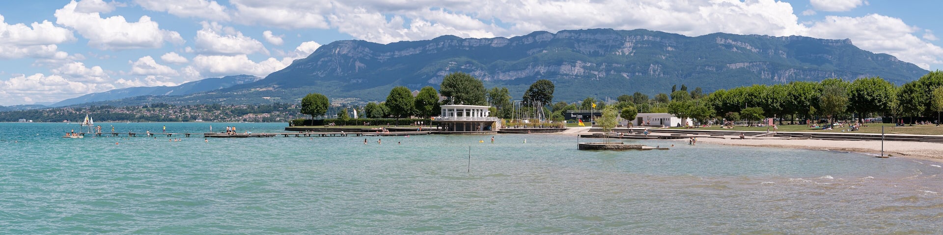 Plage du Bourget-du-Lac, lac du Bourget, Savoie