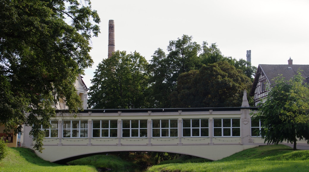 Covered bridge (Wandelhalle) in Bad Salzschlirf Lindenstrasse / Hesse / Germany
