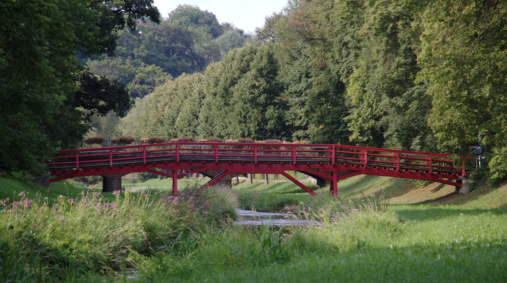 Bridge over the Altefeld in Bad Salzschlirf Lindenstrasse / Hesse / Germany