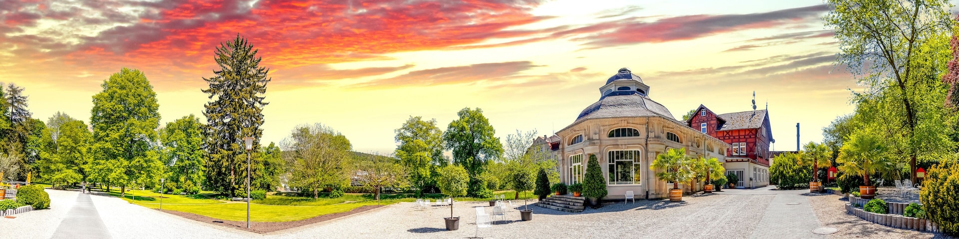 Kurpark, Bad Salzschlirf, Hessen, Deutschland