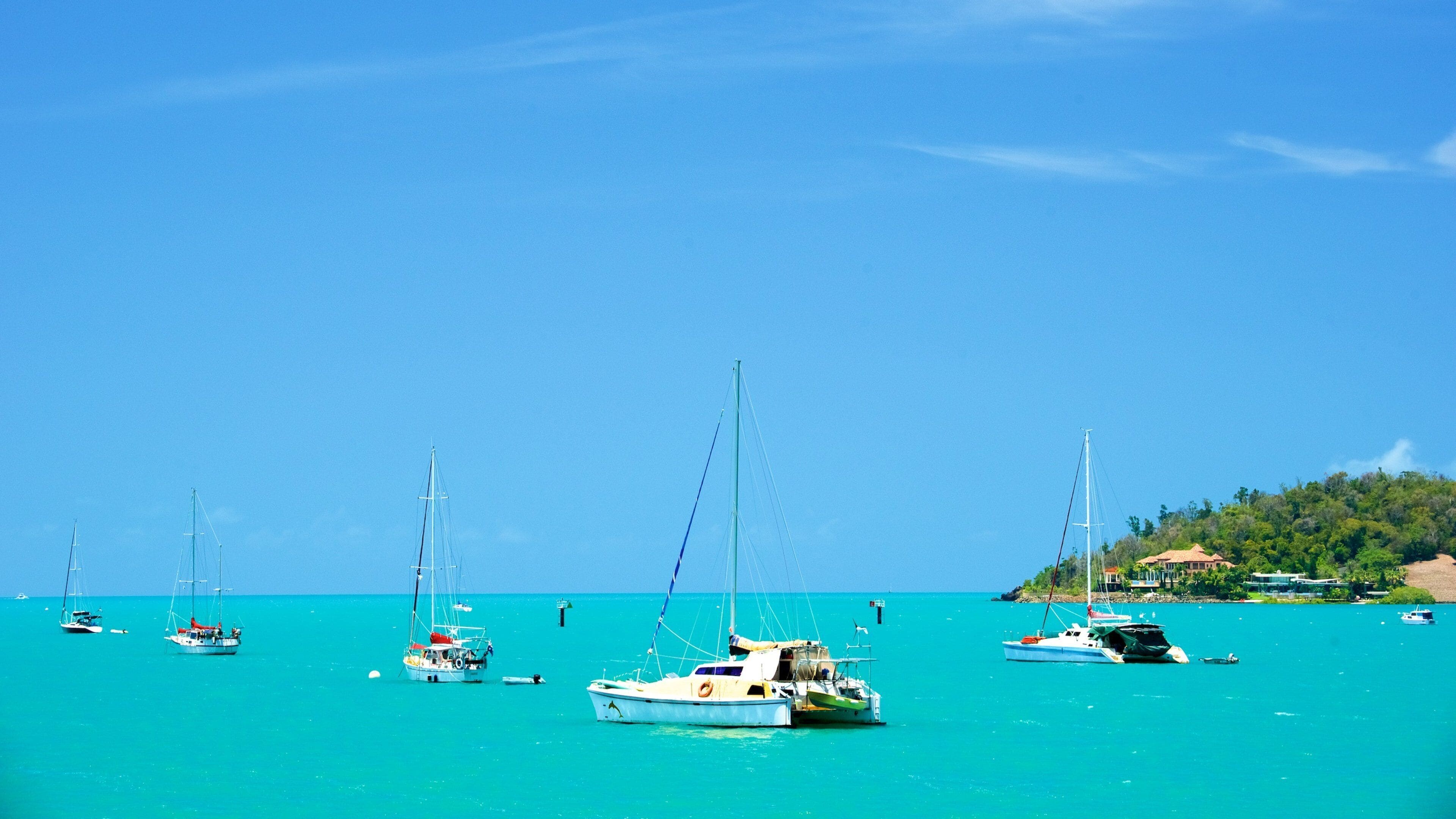 Whitsundays which includes boating, landscape views and sailing