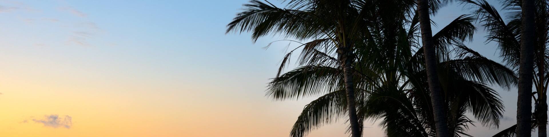 Hamilton Island which includes general coastal views and a sunset