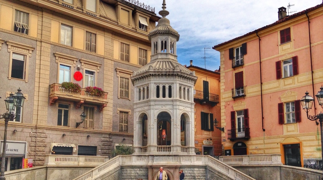 La Bollente spring in Acqui Terme, located in the center of town and a spot where water reaches 75 degrees Celsius. Locals drink from the water and use it for other healing purposes. You can find great spa products in this region because of their natural mineral hot springs.