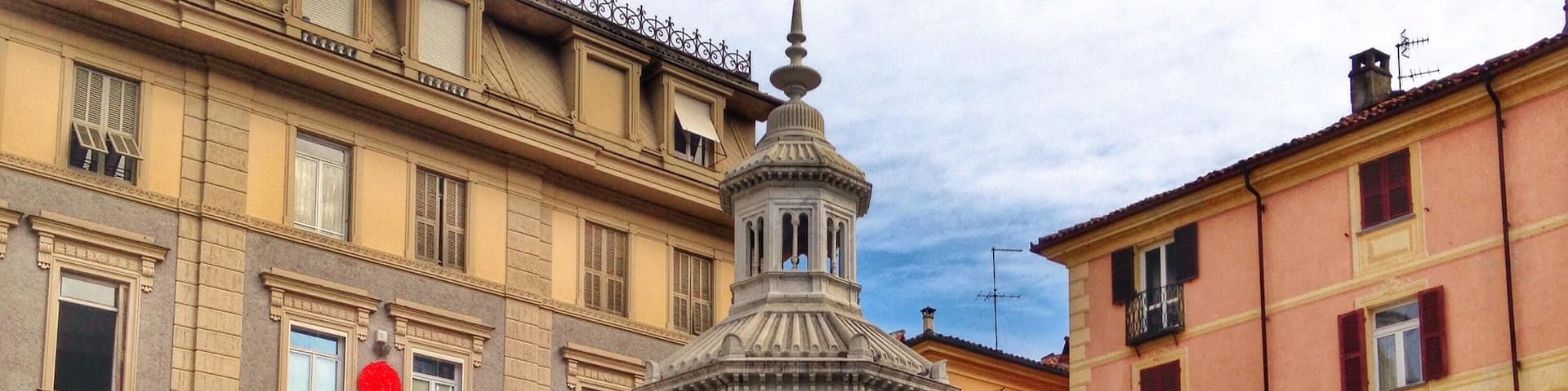 La Bollente spring in Acqui Terme, located in the center of town and a spot where water reaches 75 degrees Celsius. Locals drink from the water and use it for other healing purposes. You can find great spa products in this region because of their natural mineral hot springs.