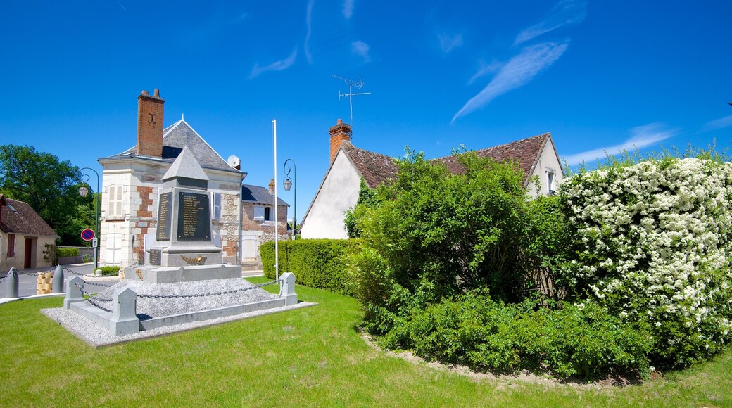 Cheverny que incluye un monumento y un jardín