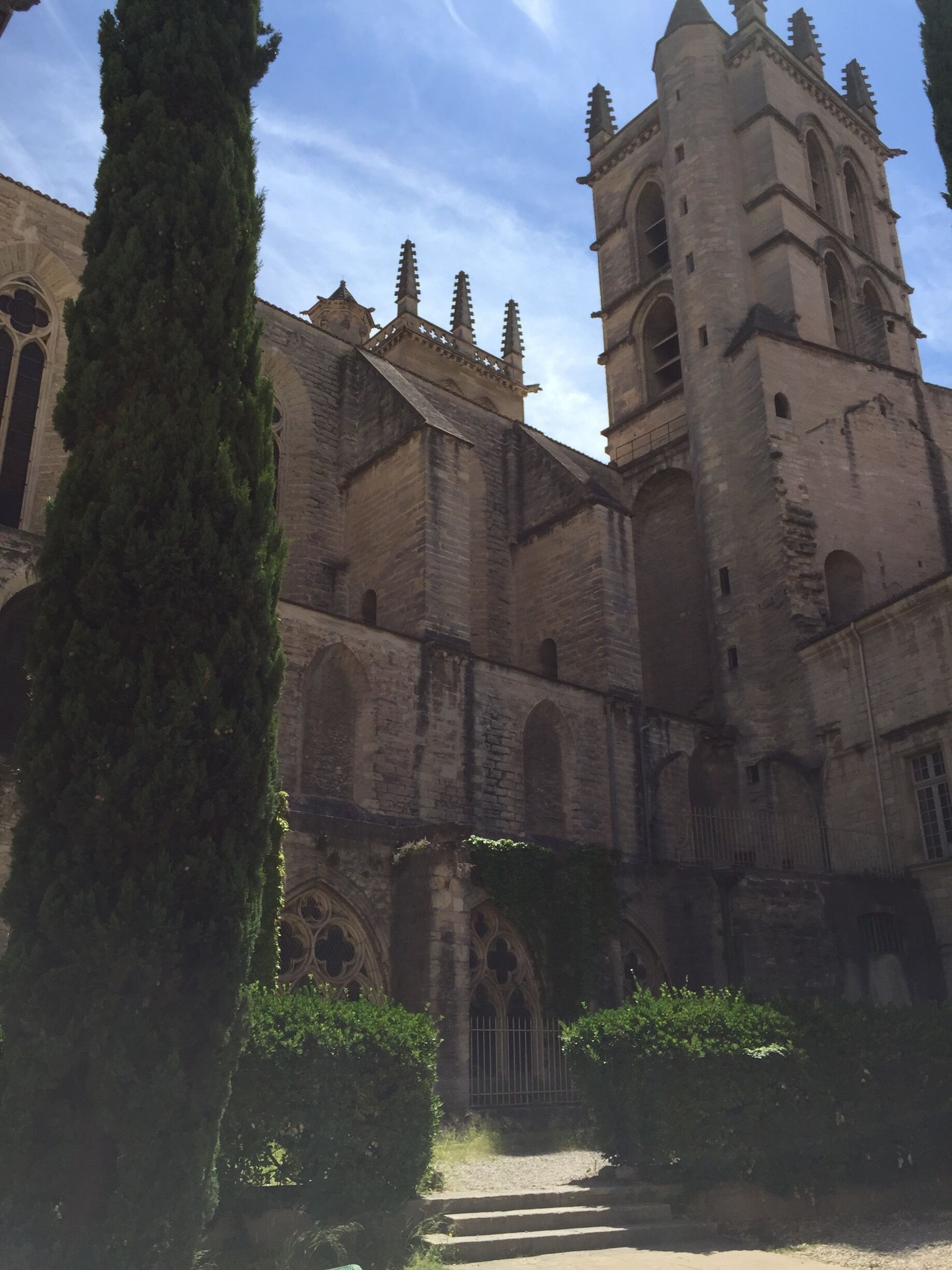 View of the church from inside the university grounds 