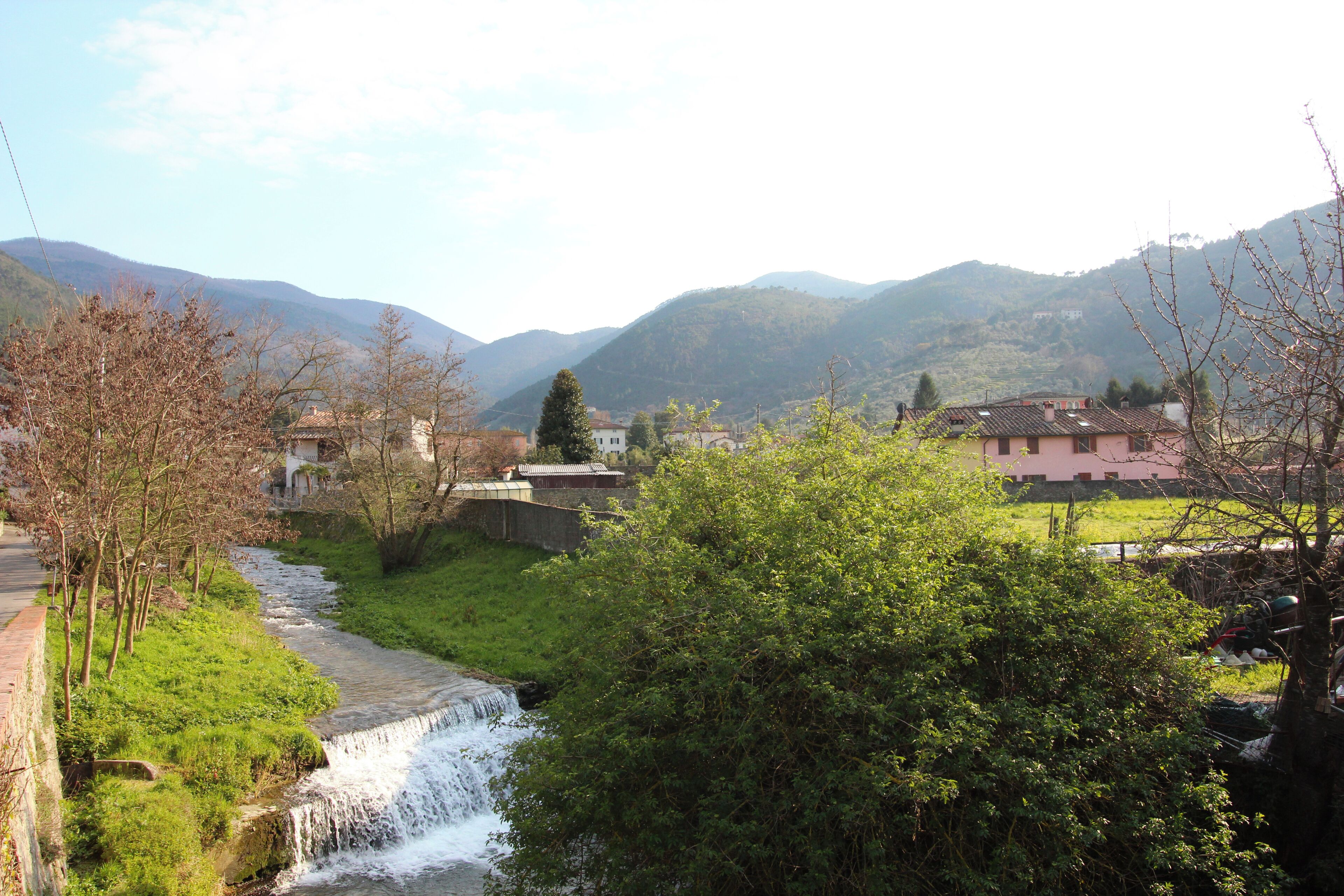 River Rio di Vorno, Vorno, hamlet of Capannori, Province of Lucca, Tuscany, Italy