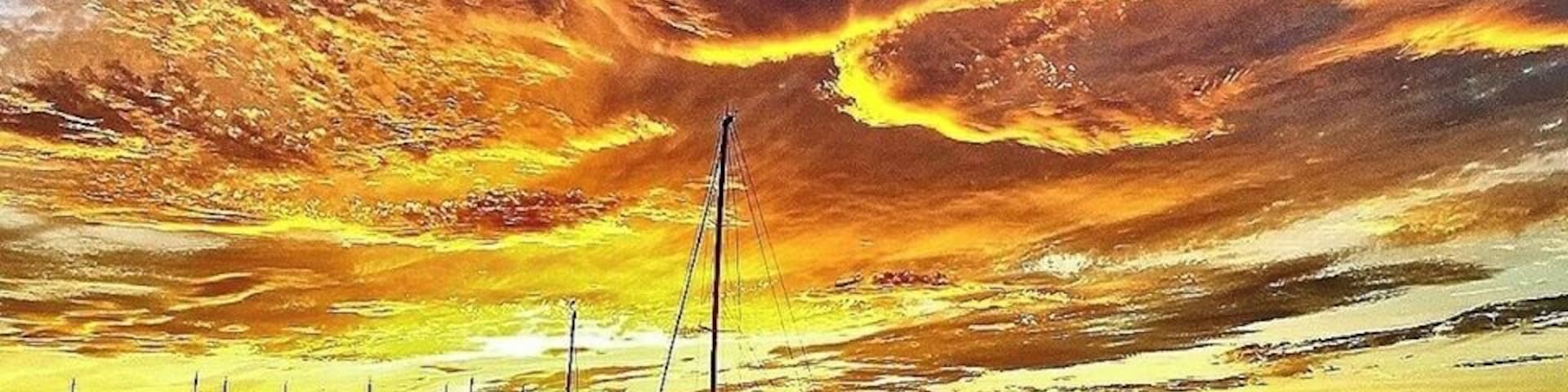 The sun hitting the clouds was amazing. The reflection of the clouds in the water was so different.