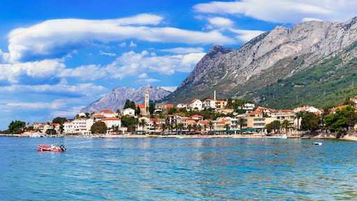 Scenic Adriatic coast of Croatia - picturesque Gradac village, with nice beach, Makarska riviera