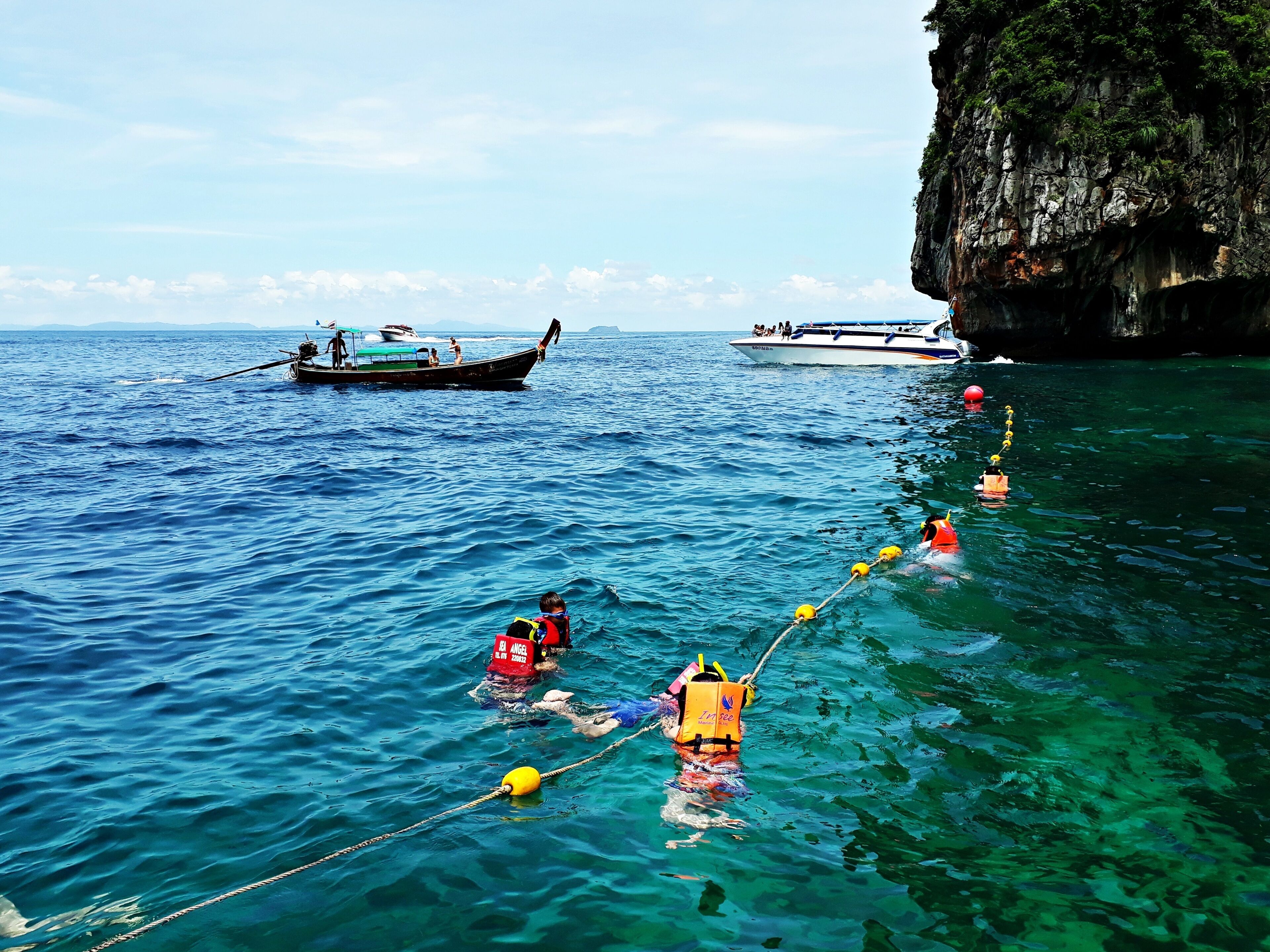 Beautiful Place of Lagoon surrounding the Islands of Phi Phi in Phuket of Thailand