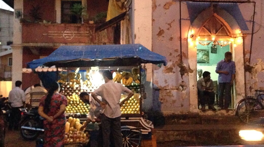 The old Latin quarter of Panjim, Goa comes alive after dark when the weather cools and the stores reopen after their mid-day siestas.